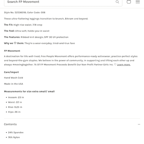 FREE PEOPLE Good Karma High-Rise 7/8 Leggings NWOT - Picture 10 of 11